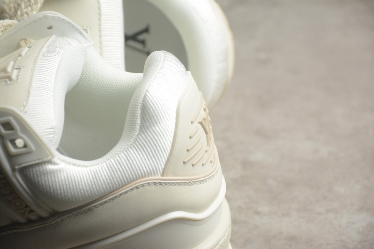 Louis Vuitton LV Trainer Leather Sneaker Cream White Unisex