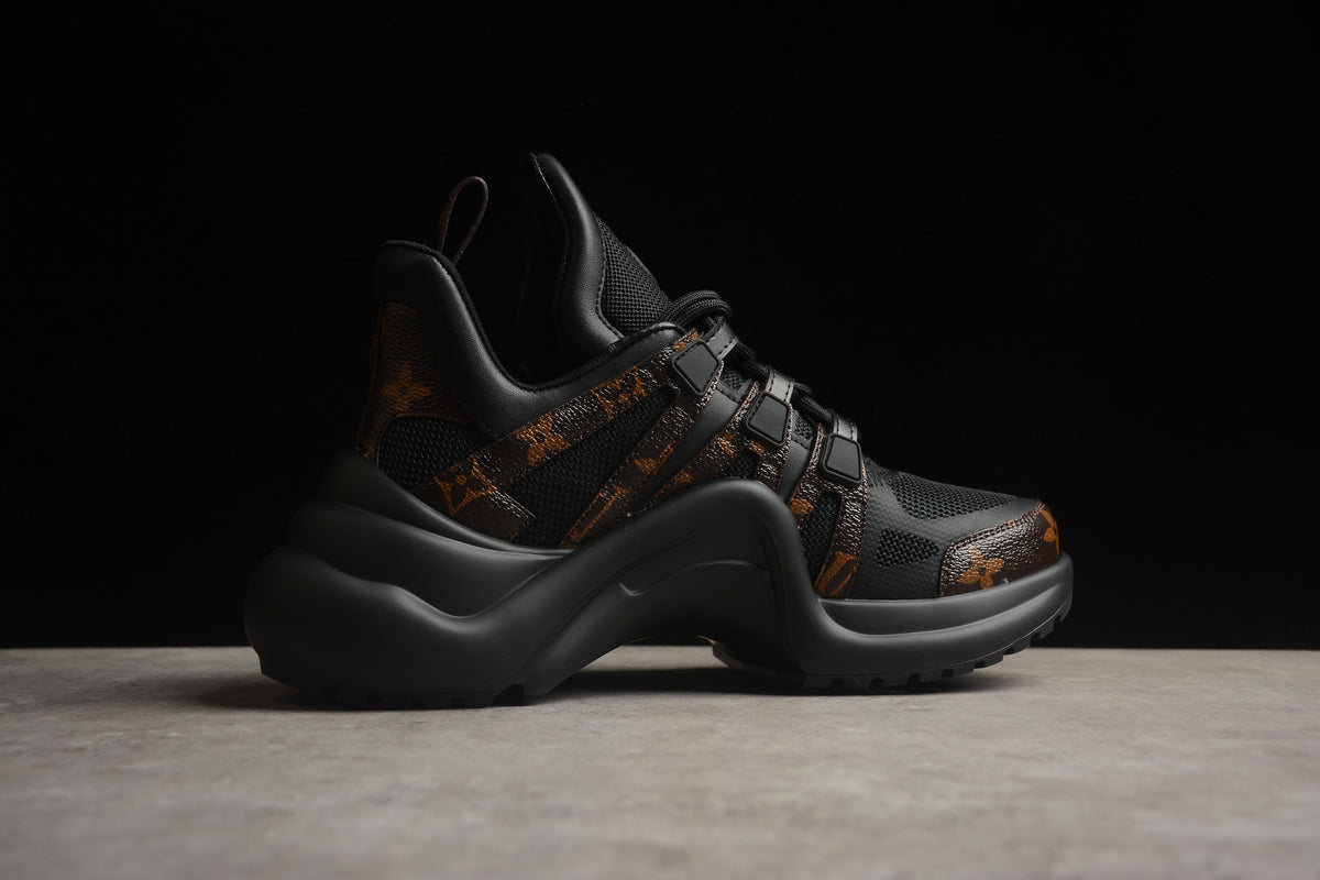 Louis Vuitton LV Archlight  Leather Sneaker Unisex Black Monogram