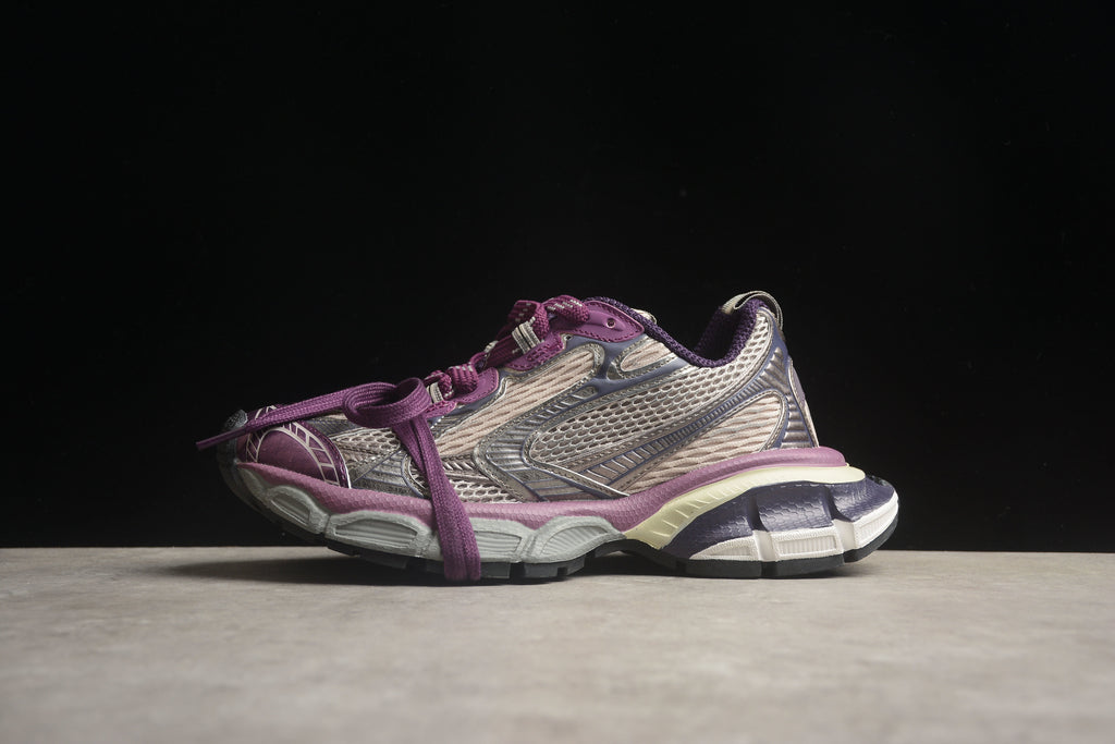 Balenciaga 3XL Unisex Sneakers – Distressed Chunky Style Purple / Grey