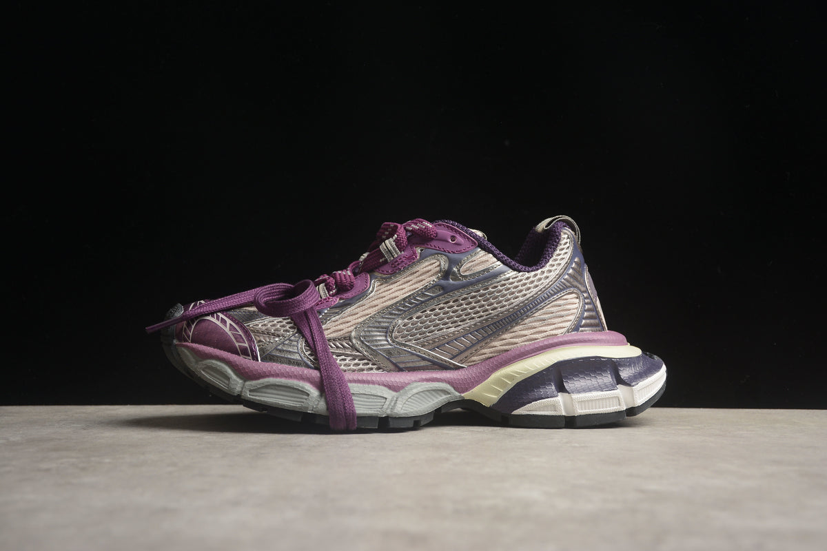 Balenciaga 3XL Unisex Sneakers – Distressed Chunky Style Purple / Grey