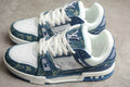 Louis Vuitton LV Trainer Unisex Casual Sneakers-Denim Blue