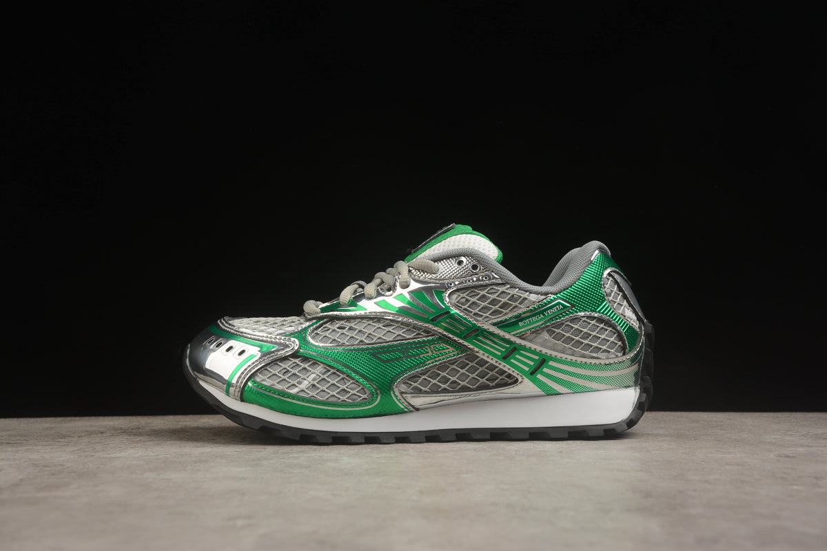 Bottega Veneta Orbit Runner Unisex  Low-Top Sneakers Bark Green