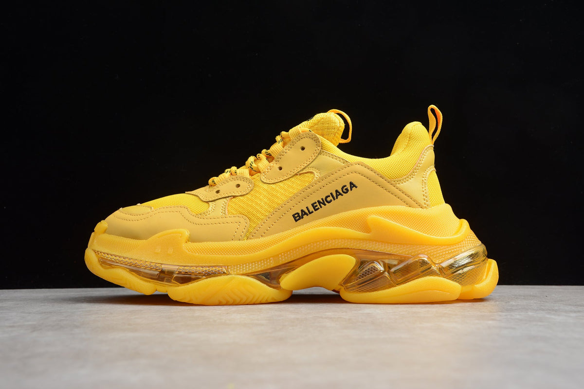 Balenciaga Triple S Thick Sole Running Sneakers for Men and Women Yellow
