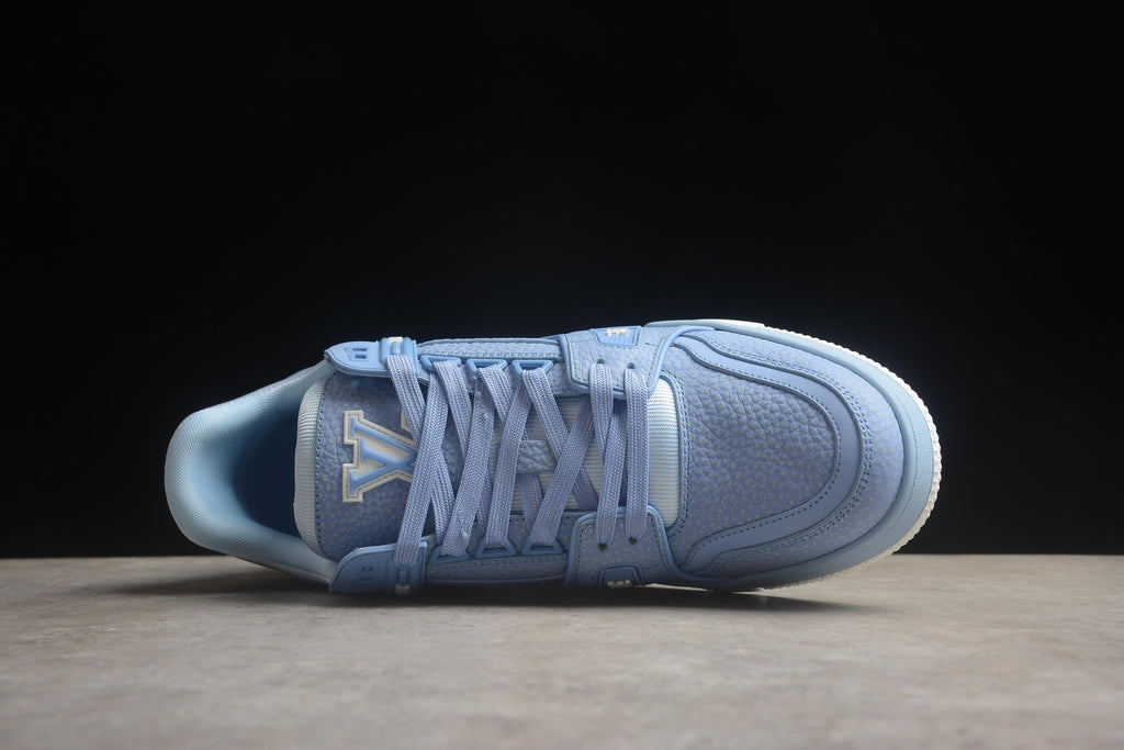 Louis Vuitton LV Trainer Leather Sneaker Full Ice Blue Unisex